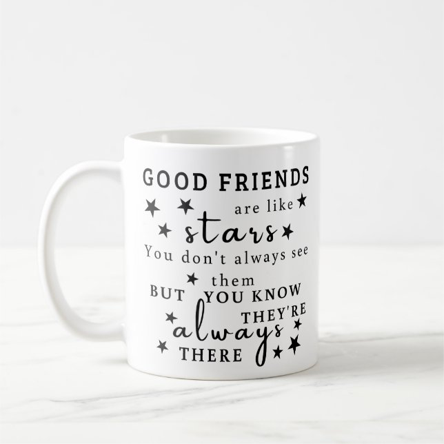Mug Les bons amis sont comme des étoiles : Art de cita (Gauche)