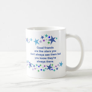 Mug Les bons amis sont comme des étoiles Citation amus