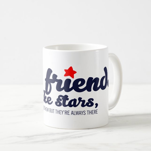 Mug Les bons amis sont comme les étoiles (Devant droit)