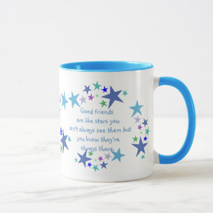 Mug Les bons amis sont comme Stars Citation