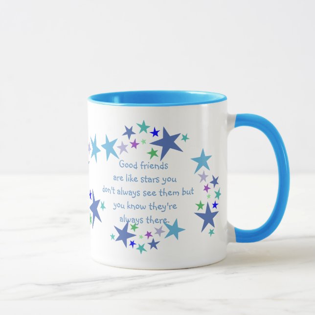 Mug Les bons amis sont comme Stars Citation (Droite)