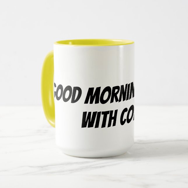 Mug les bons matins commencent avec du café (Devant gauche)