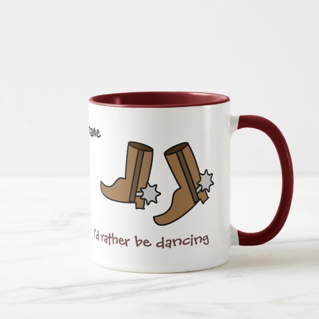 Mug Les bottes de cowboy plutôt dansent le pays (Droite)