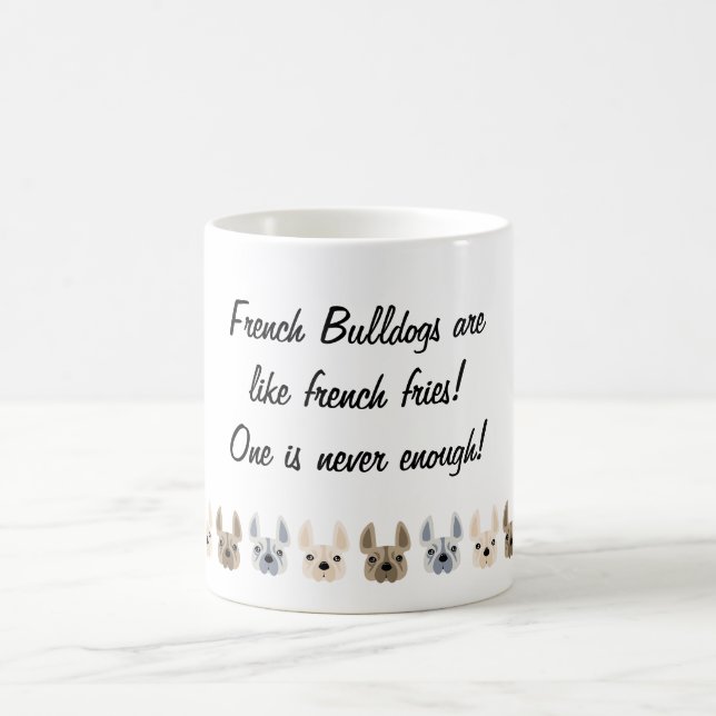 Mug Les bouledogues français sont comme des pommes (Centre)