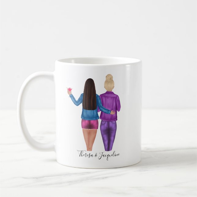 Mug Les Brunettes Personnalisées Font Les Meilleurs Am (Gauche)