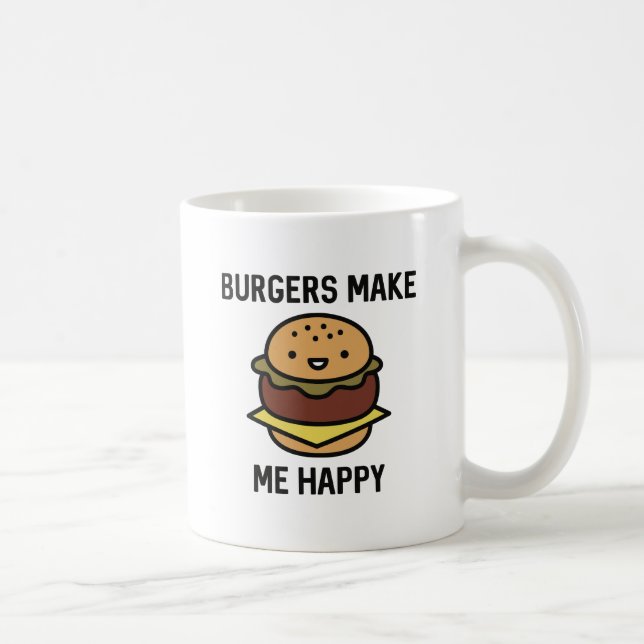 Mug Les burgers me rendent heureux (Droite)