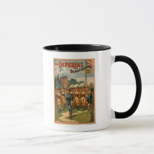 Mug Les Burlesquers Impériaux Jouent Des Soldats Fémin