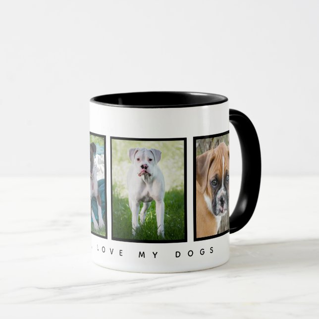 Mug Les cadeaux personnalisés de chien - aimez mes (Devant droit)