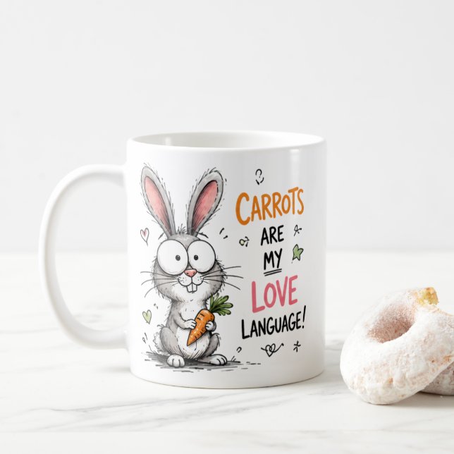 Mug Les carottes sont mon langage de l'amour Mignon la (Avec donut)