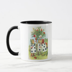 Mug Les cartes de jeu peignant le rosier
