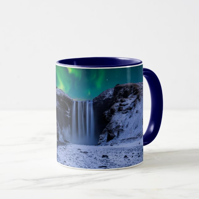 Mug Les cascades | Cascade Skógafoss (Devant droit)