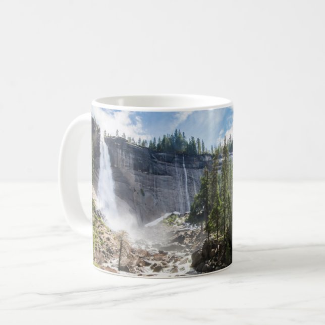 Mug Les cascades | Nevada Fall, Yosemite, CA (Devant gauche)
