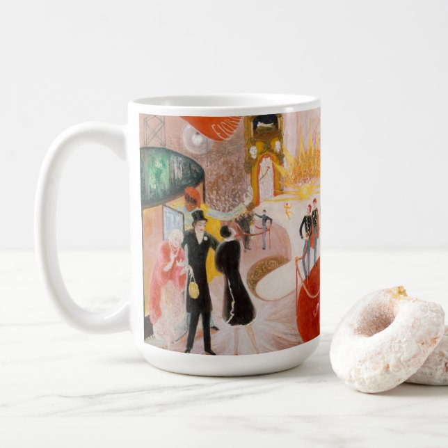 Mug Les cathédrales de Broadway par Florine Stettheime (Avec donut)