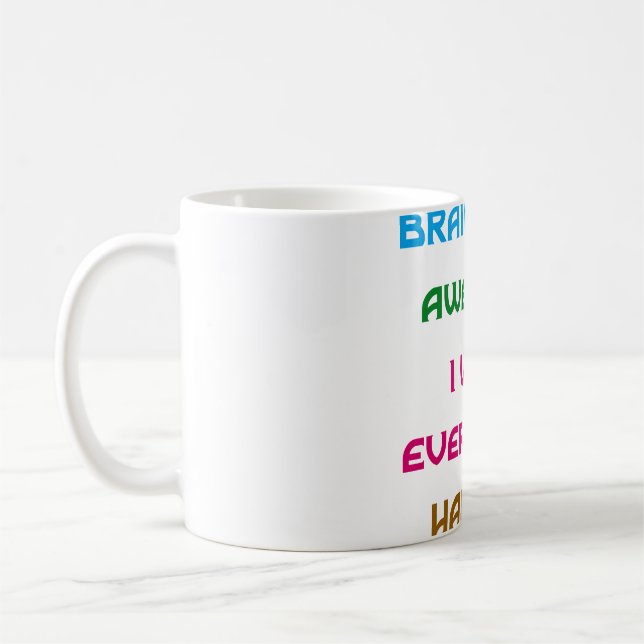 Mug Les cerveaux sont des citations amusantes (Gauche)