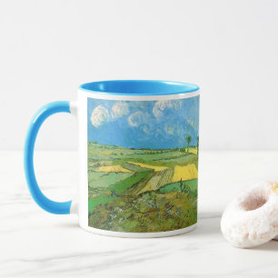 Mug Les champs de blé de Van Gogh à Auvers sous ciel n