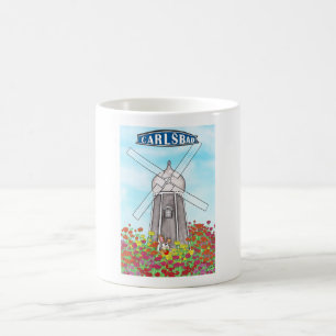 Mug Les champs de fleurs de Carlsbad Californie
