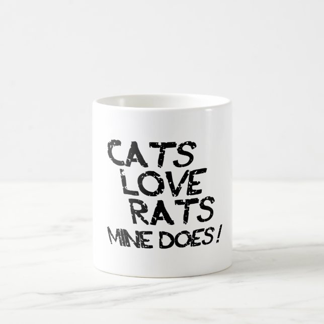 Mug Les chats aiment les rats. C'Est Le Mien. (Centre)
