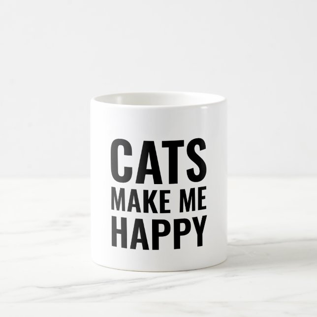 Mug Les chats me rendent heureux (Centre)