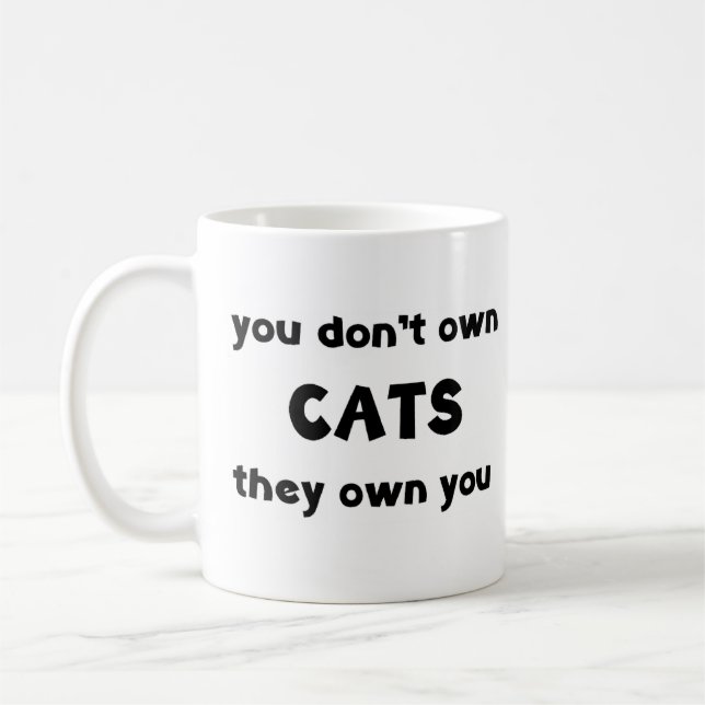 Mug les chats ne sont pas propriétaires (Gauche)