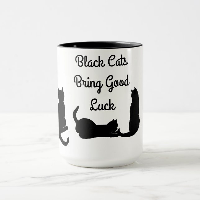 Mug Les chats noirs apportent de la bonne chance (Centre)