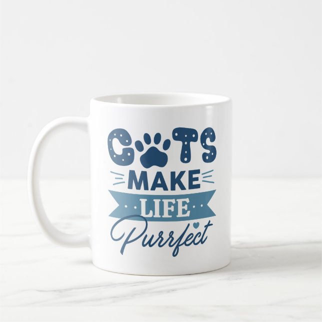Mug Les chats rendent la vie parfaite (Gauche)