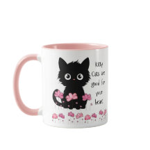 Les chats sont bons pour le coeur, le chaton noir