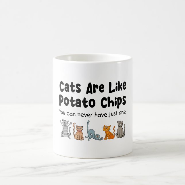 Mug Les Chats Sont Comme Des Chips De Pomme De Terre Q (Centre)