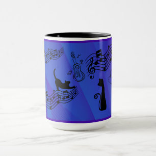 Mug Les chats sont comme la musique - Portées de musiq
