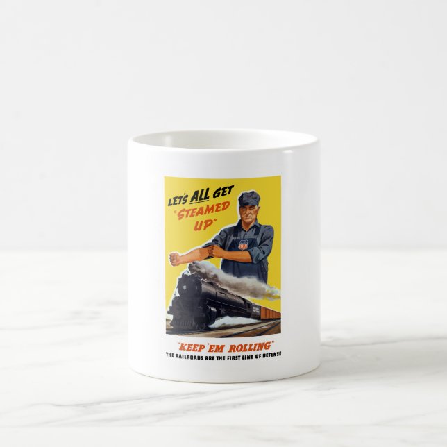 Mug Les chemins de fer sont la première ligne de (Centre)