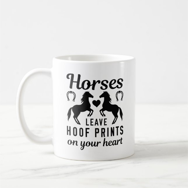 Mug Les Chevaux Laissent Des Imprimantes De Chou Sur V (Gauche)