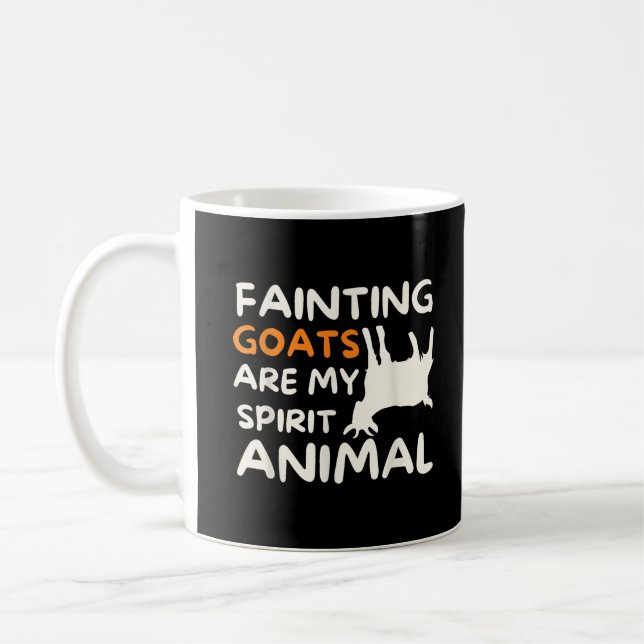 Mug Les chèvres évanouies sont mon esprit animal drôle (Gauche)