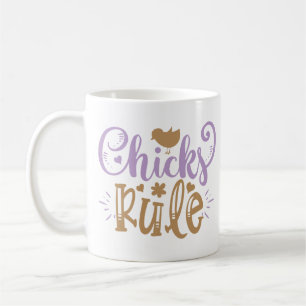 Mug Les Chicks dirigent la citation de Pâques