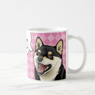 Mug Les chiens japonais noirs et bronzages de Shiba