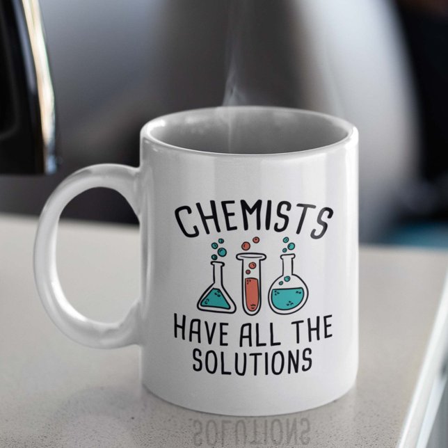 Mug Les Chimistes Ont Toutes Les Solutions (Créateur téléchargé)