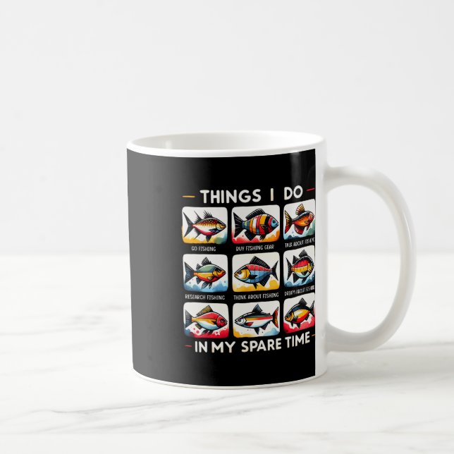 Mug Les choses que je fais dans mon temps libre amusan (Droite)