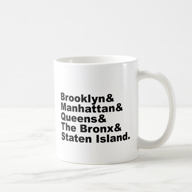 Mug Les cinq quartiers de New York (Droite)