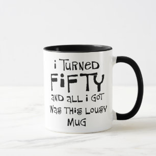 Mug les cinquantième cadeaux d'anniversaire, je