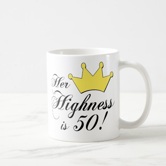 Mug les cinquantième cadeaux d'anniversaire, son (Droite)