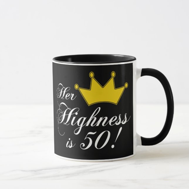 Mug les cinquantième cadeaux d'anniversaire, son (Droite)