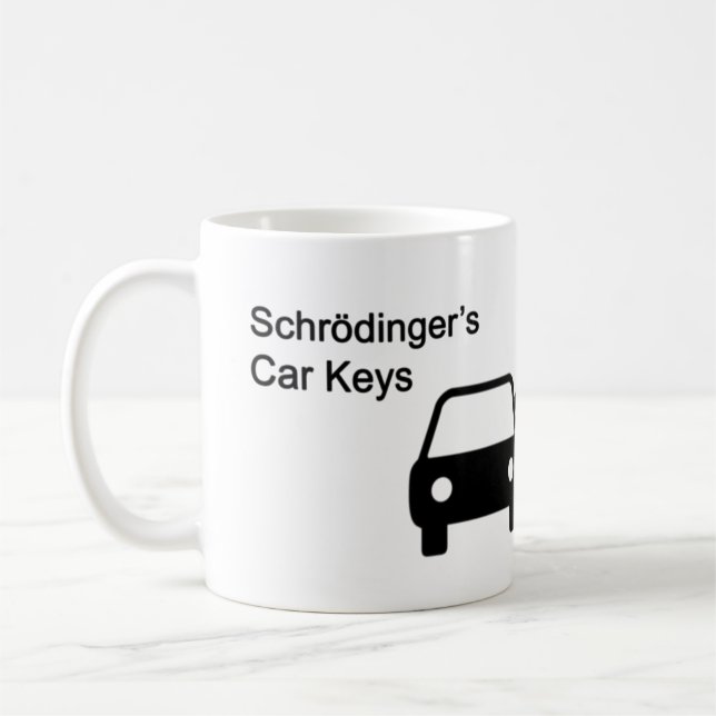 Mug Les clés de voiture de Schrodinger (Gauche)