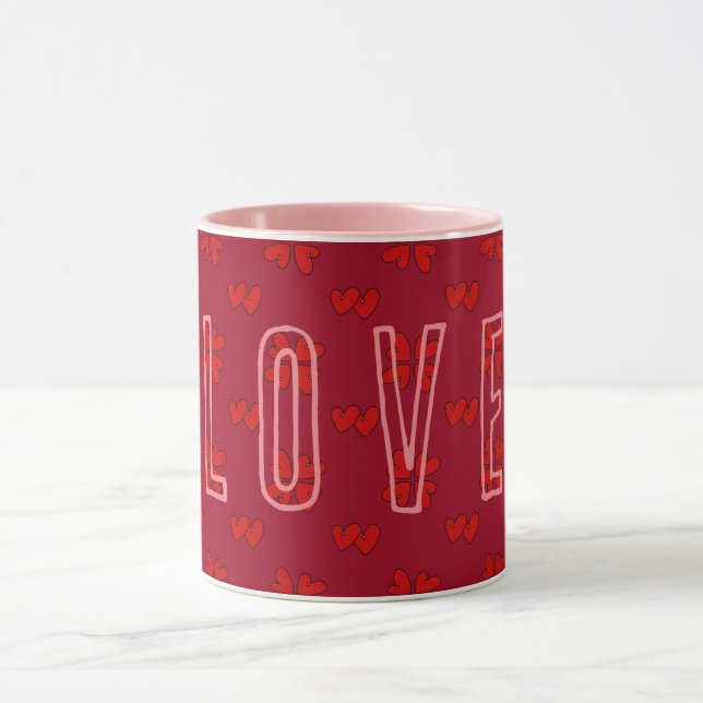Mug Les Coeurs rouges de Valentine sur Red Love 3 (Centre)