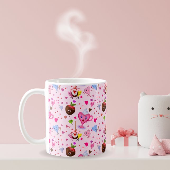 Mug Les Coeurs Sucrés Célébrent Partout (Créateur téléchargé)