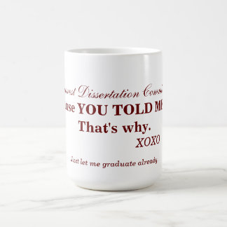 Mug Les comités de dissertation peuvent être difficile