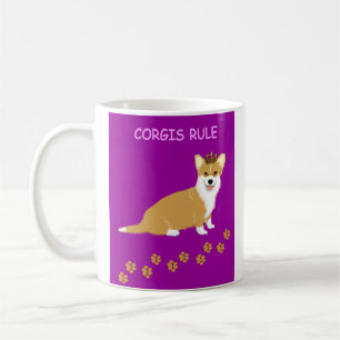 Mug Les Corgis règnent en pourpre