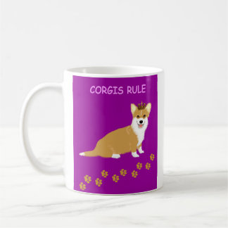 Mug Les Corgis règnent en pourpre