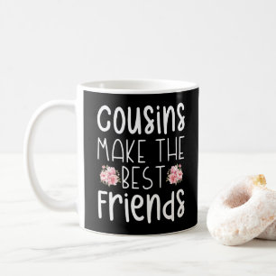 Mug Les Cousins Font Les Meilleurs Amis Fleur Aquarell