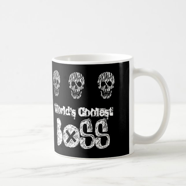 Mug Les crânes V07B de zèbre du PATRON les plus frais (Droite)