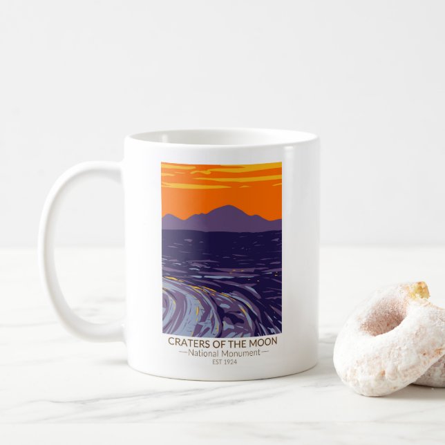 Mug Les cratères du Monument National de la Lune Idaho (Avec donut)
