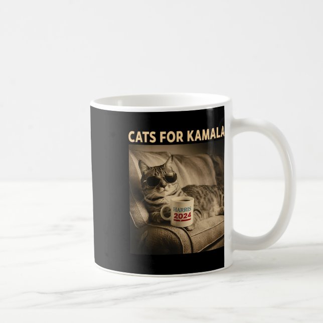 Mug Les Dames Pour Kamala Drôle Chat 2024 Président Ka (Droite)