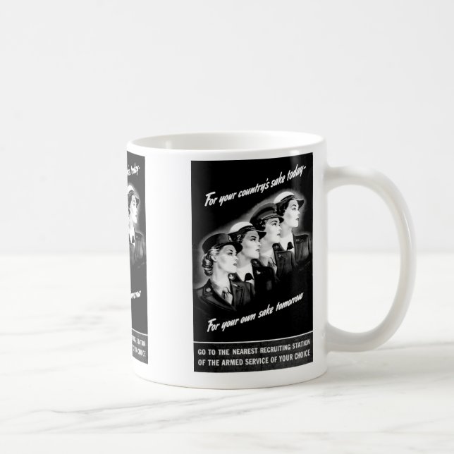 Mug Les dames vont à la station de recrutement la plus (Droite)